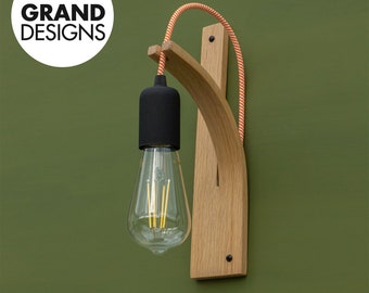 English Oak Wall Light | Customisable Wooden Sconce