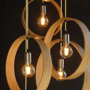 Wooden Cluster Pendant Light.