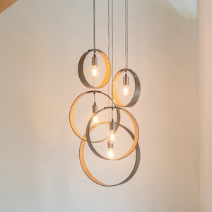 Minimalist Cluster Light with 5 Pendants | Choose your Cable Colour.