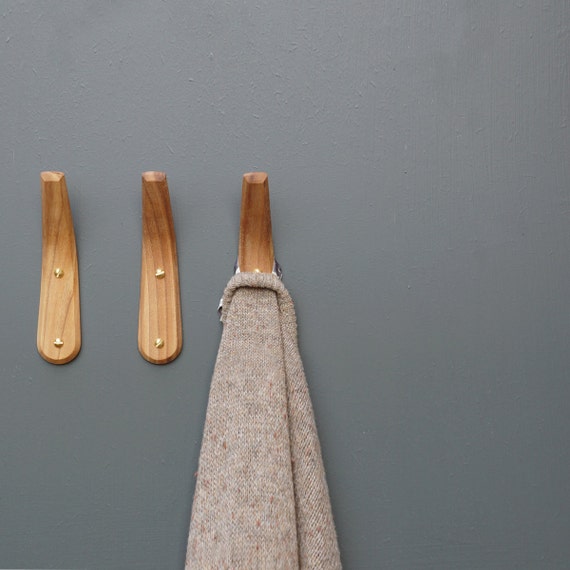 Elm bent wood coat hooks
