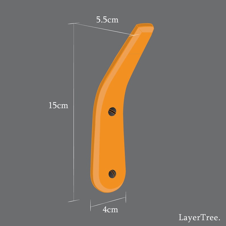 Wood wall hook dimensions