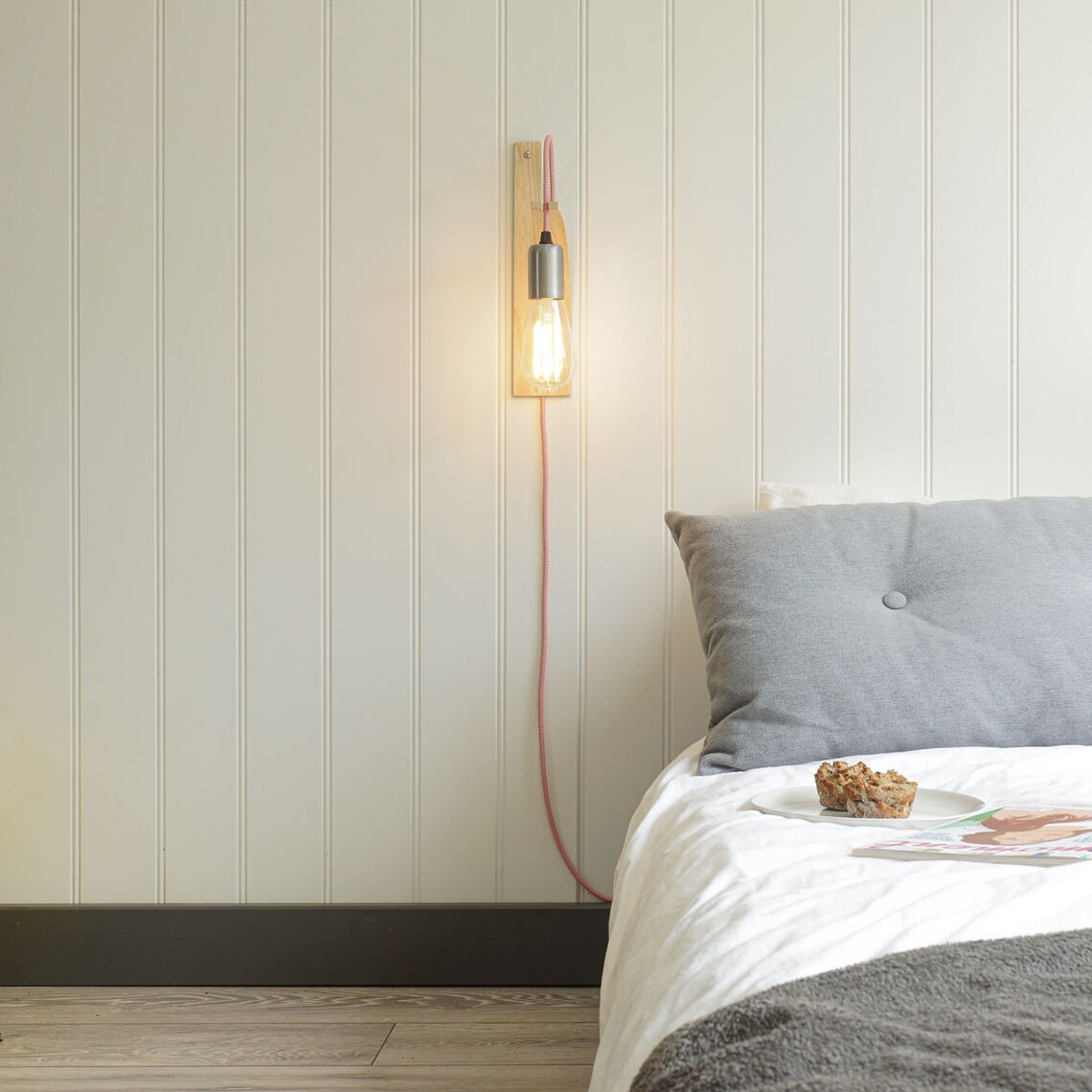 Customisable Wooden Wall Mounted Light in English Ash Etsy