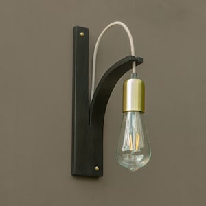 Black Oak Wall Light | Minimalist Wooden Light