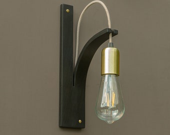 Black Oak Wall Light | Minimalist Wooden Light
