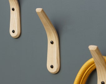 English Ash Wall Hook - variety of woods available.