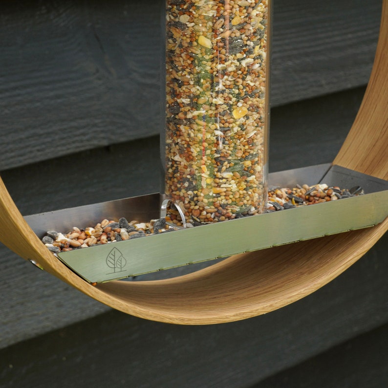 Bird Feeder Hanging Bird Feeder 5th Anniversary Gift Wood Etsy
