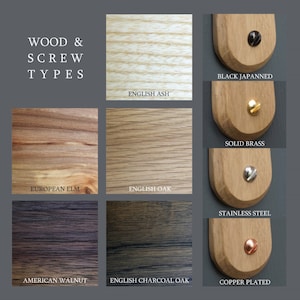 Customisable wooden sconce screw finishes.