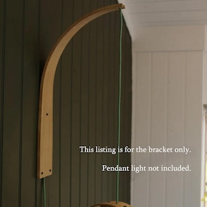 Wooden wall light bracket | Solid oak pendant wall bracket | Wall sconce lamp holder