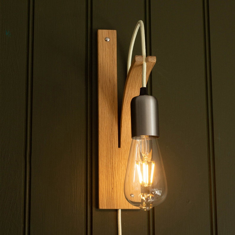 oak wall light