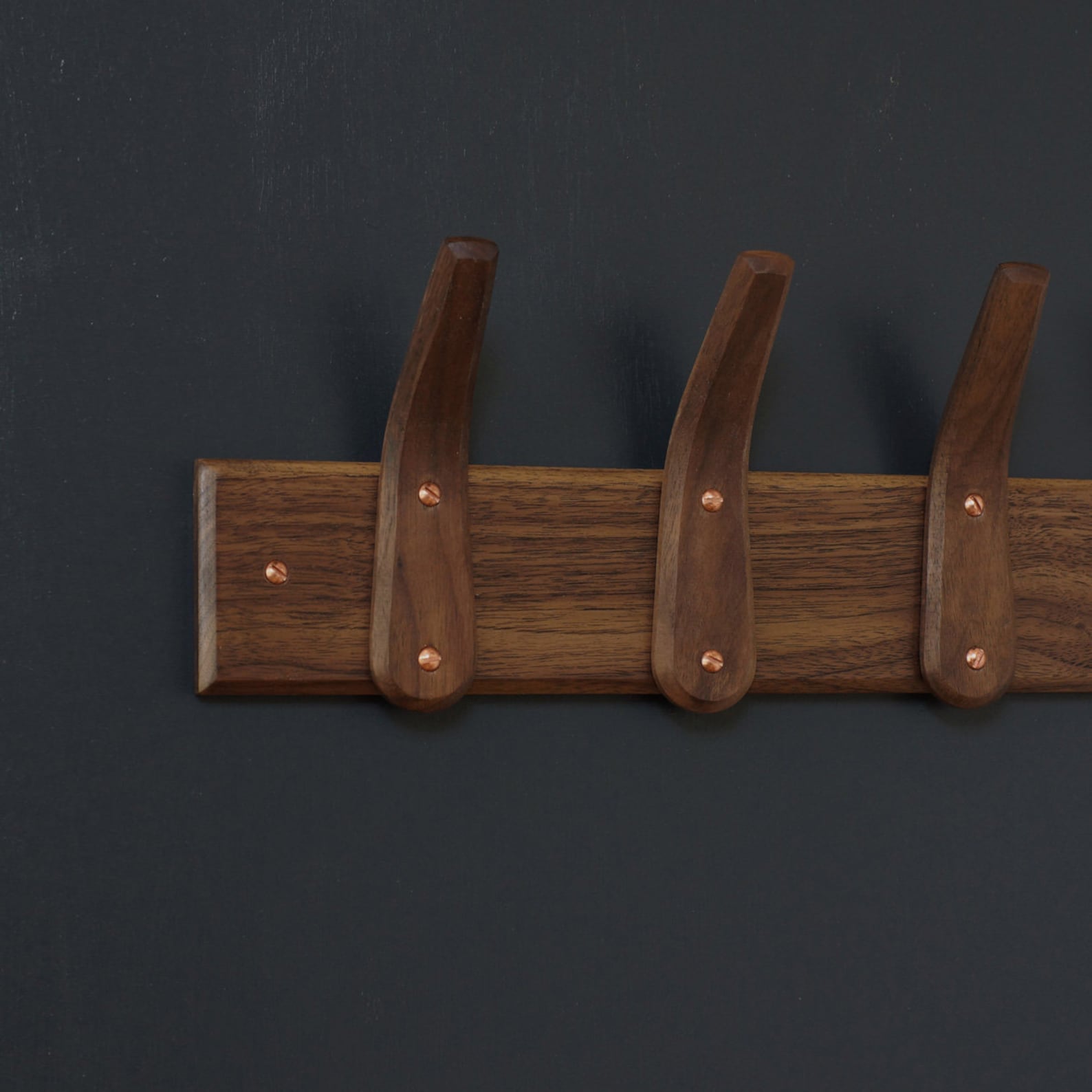 LayerTree Walnut Wood Coat Rack - Handmade Coat Hooks