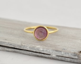 14k solid gold amethyst ring, statement gold amethyst ring, rose gold amethyst ring, lavander amethyst, pink amethyst