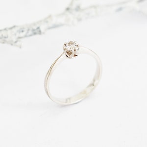 Diamond Engagement Ring: 0.15 ct, Sterling Silver Promise Ring