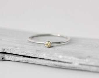 Delicate gold champagne diamond ring, Engagement champagne diamond solid gold  ring, bezel gold diamond ring, engagement gold ring