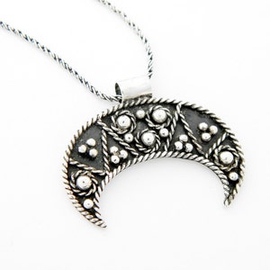 Slavic pendant Moon, sterling silver 925