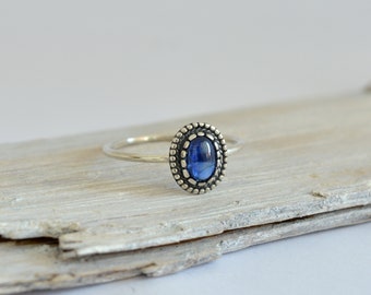 Sterling silver Kyanite ring, silver kyanate ring, silver ring blue stone, kyanite ring