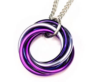 Möbii® COLORFLOW: Stylish Discreet Fidget Jewelry; Keychains, Necklaces, or Earrings - by Steel Lynx