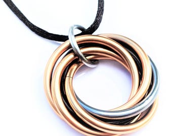Möbii ASTRONOMY: Stylish Discreet Fidget Jewelry; Keychains, Necklaces, or Earrings - by Steel Lynx