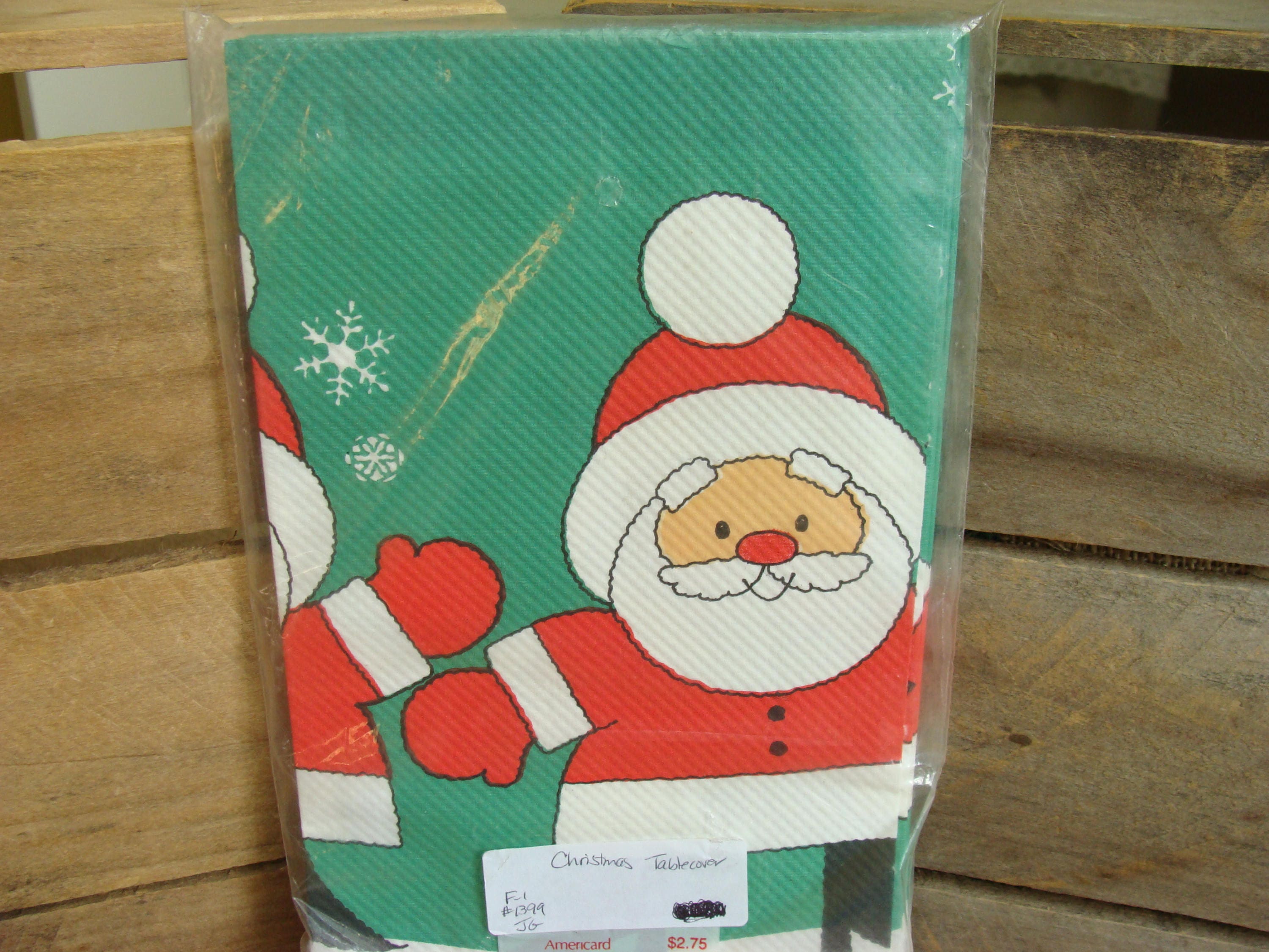 Vintage Santa Claus Christmas paper table cover 54 x Etsy