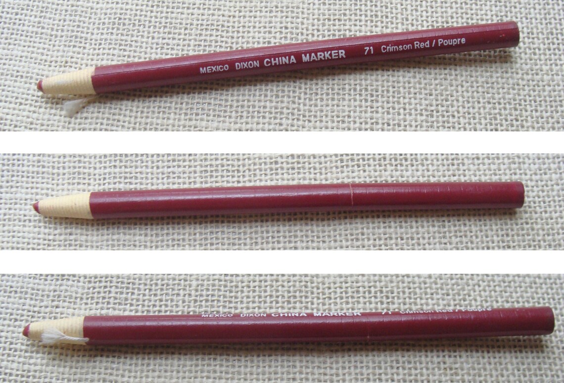 Dixon crimson red China marker 6 1/2 made in Mexico Etsy