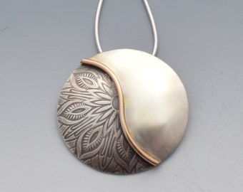 PE608 - 'Brigid' Sterling Silver Mandala Pendant