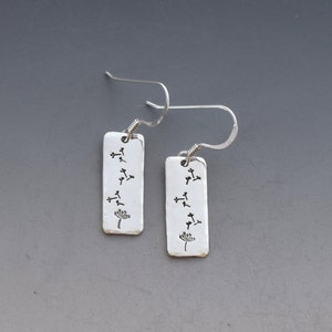 EA760- Boucles d’oreilles en pissenlit en argent sterling