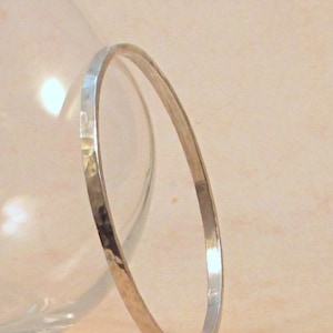 BG605 - schwere Sterling Silber gehämmert Armreif