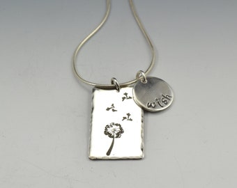 PE760- Sterling Silver Dandelion Pendant