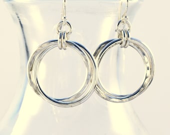 EA616 - Sterling Double Link Earrings - Large