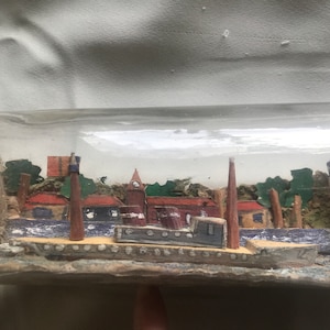 Flaschenboot, Diorama, spätes 19. Jahrhundert