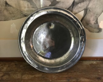 Plate or platter , tin or pewter