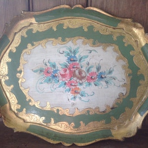 Pretty Italian tray in light wood