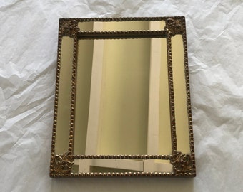 Small glazing bead mirror, wood and plaster