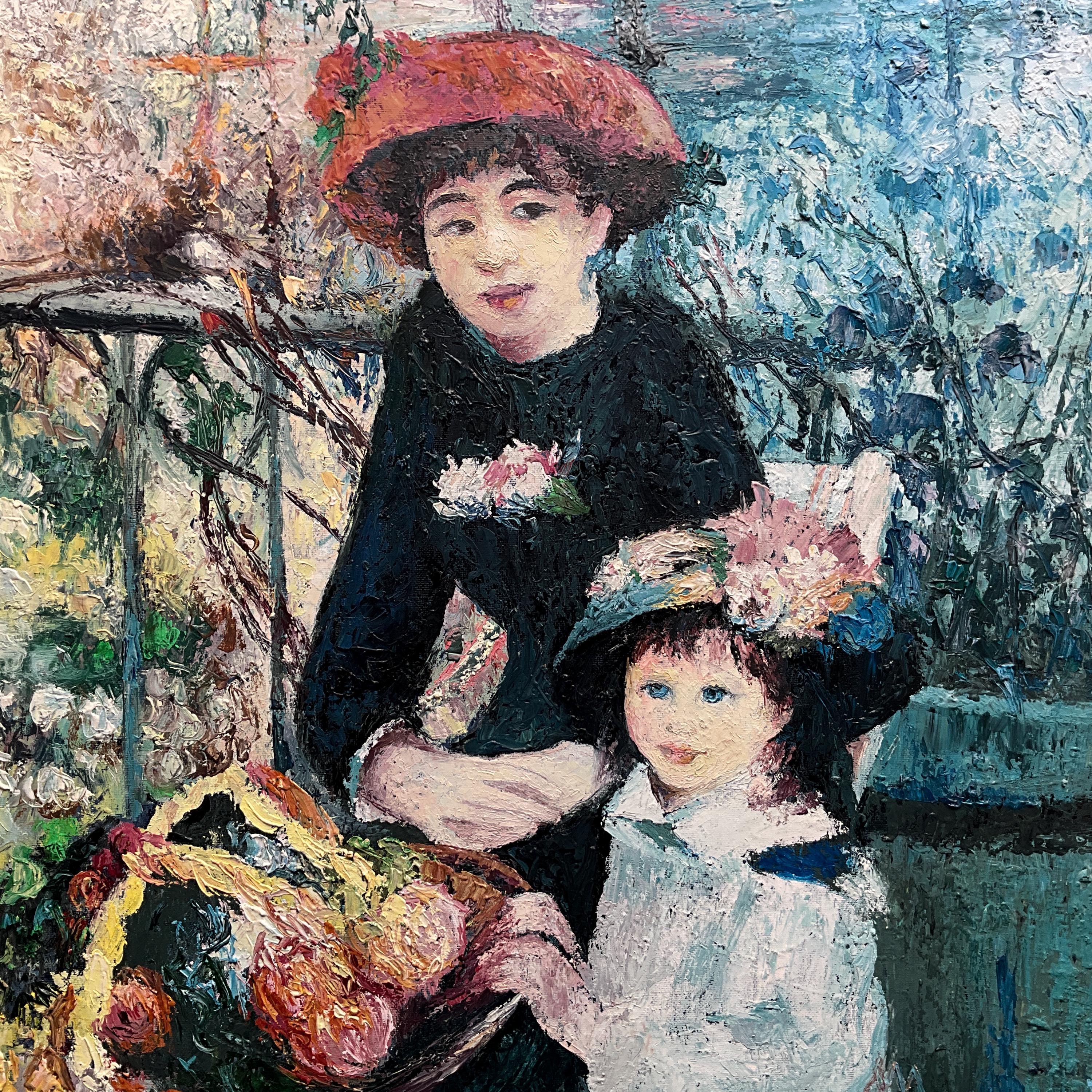 Oil Painting on Canvas, the Two Sisters. Copy of the Painter