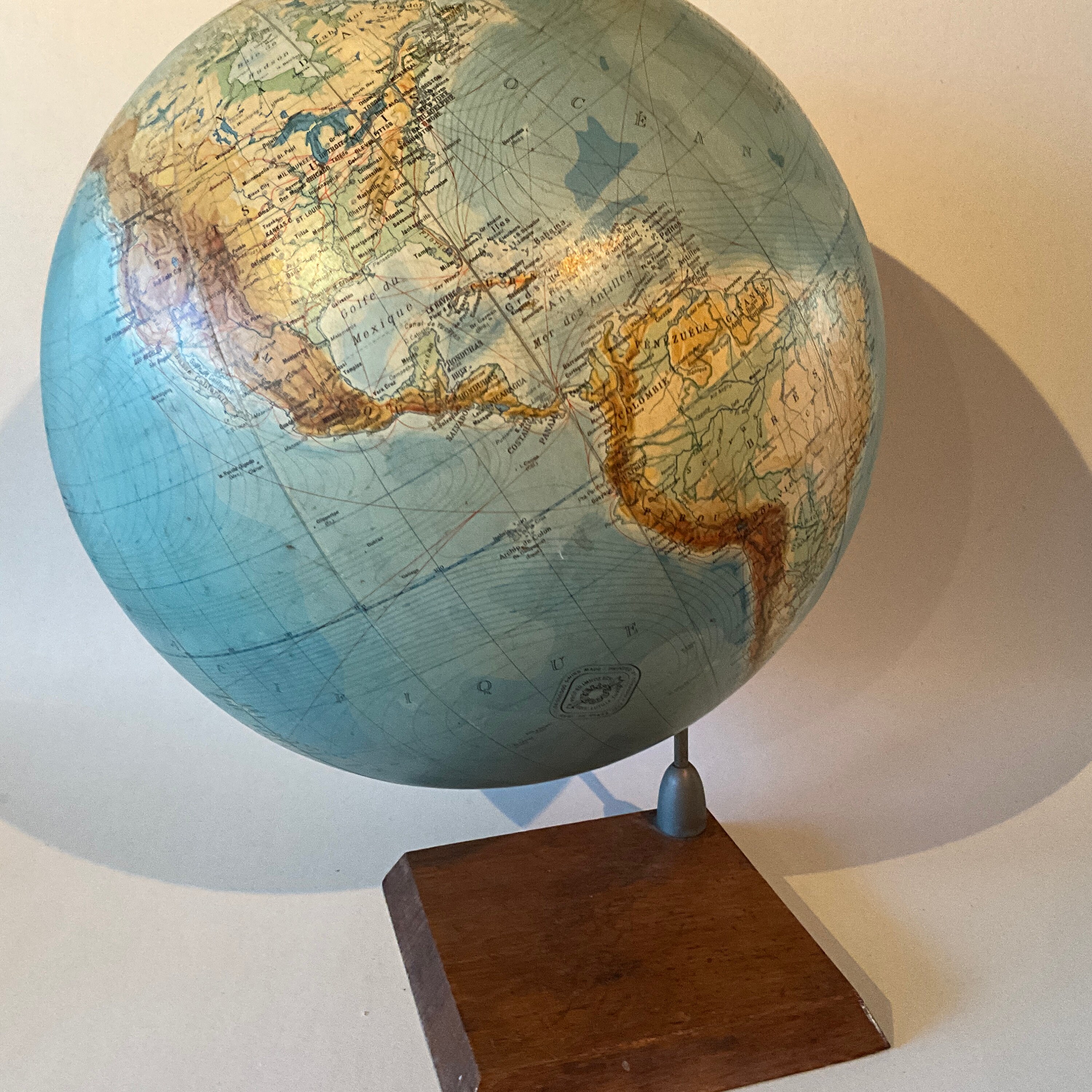 段ボール地球儀、1/38,000,000、Prof Ed.Imhof、スイス - Etsy 日本