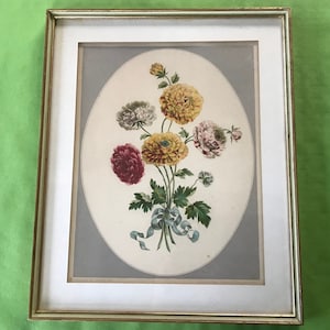 Litho 1940s, bouquet of flowers