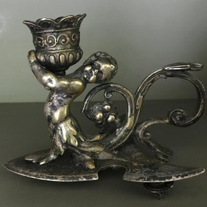 Old brass candle holder