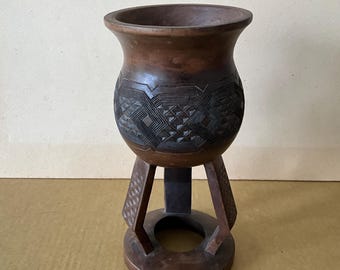 Kuba cup, wine cup, palm wine, Kuba Congo