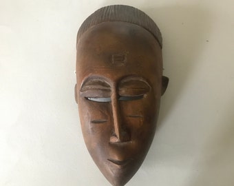 African wooden mask Baoulé from Ivory Coast