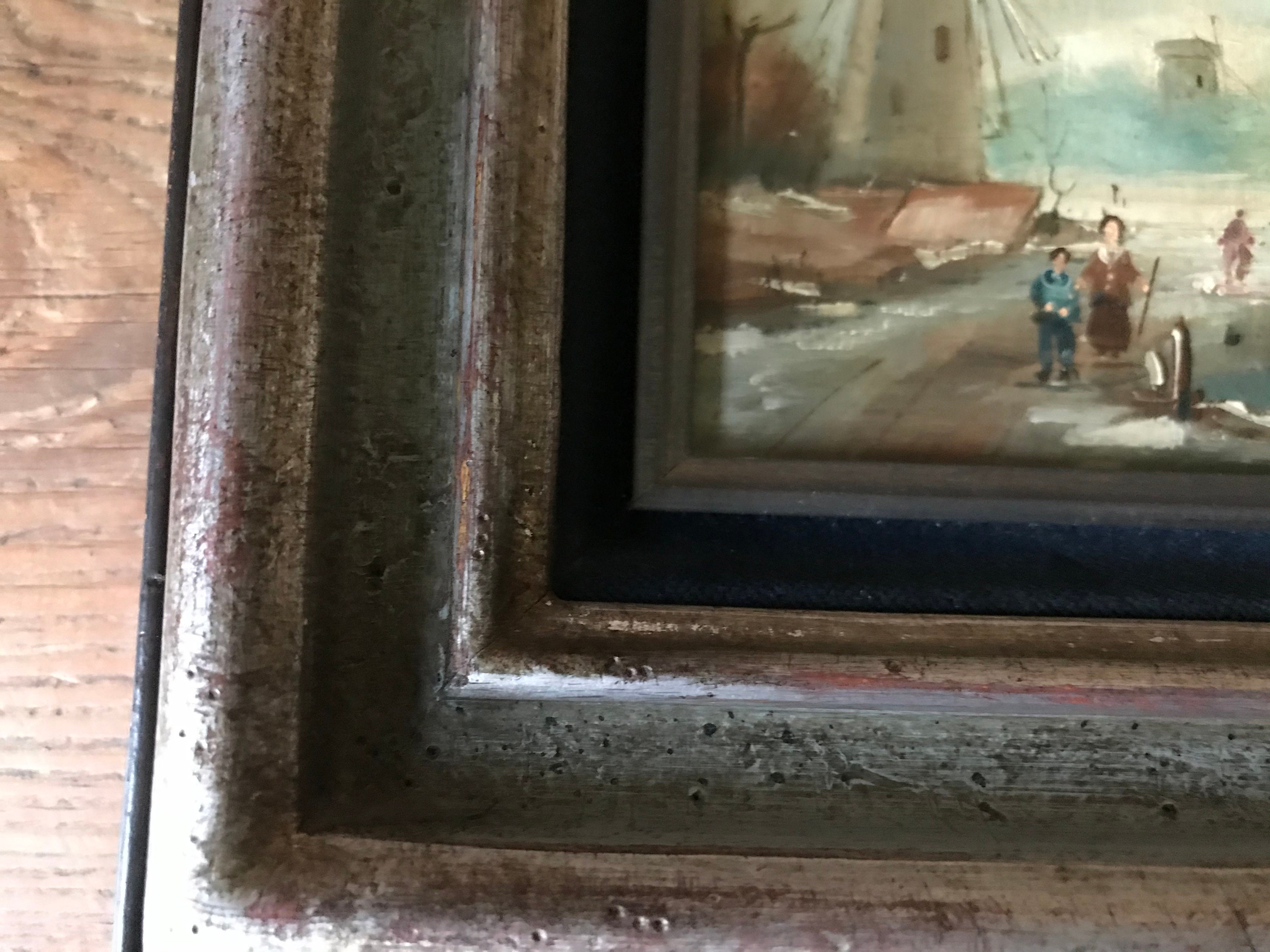 Paisaje holandés Pintura al óleo en panel-paisaje con | Etsy