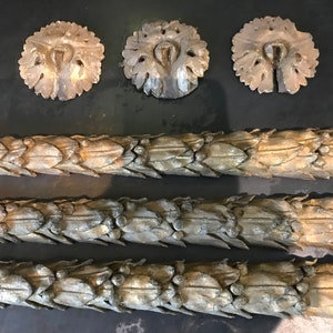 Carved wood 19th century, decorative pieces