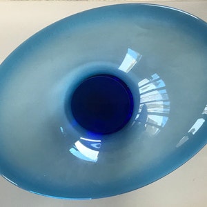 Blue glass dish, Holmegaard, Per Lütken