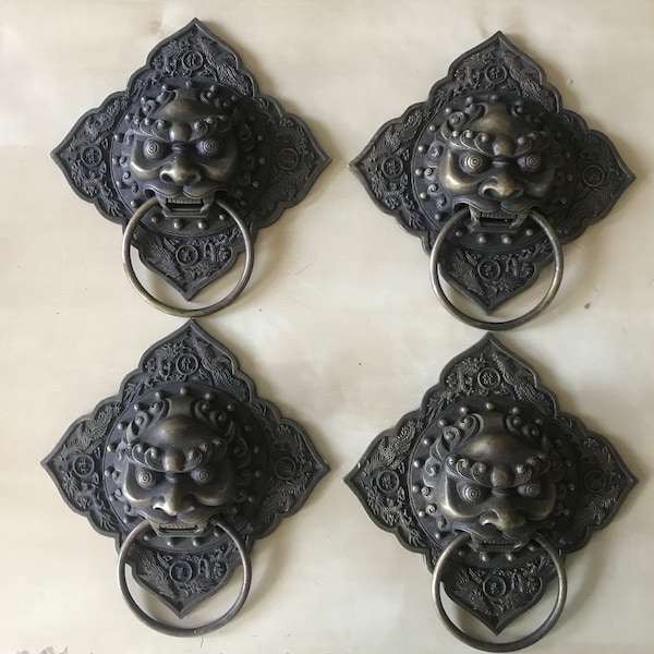 Décor de porte , ensemble de de 4 , têtes de dragons