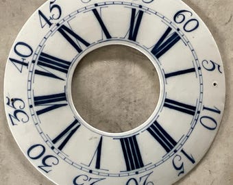 Victorian-style glazed ceramic clock face