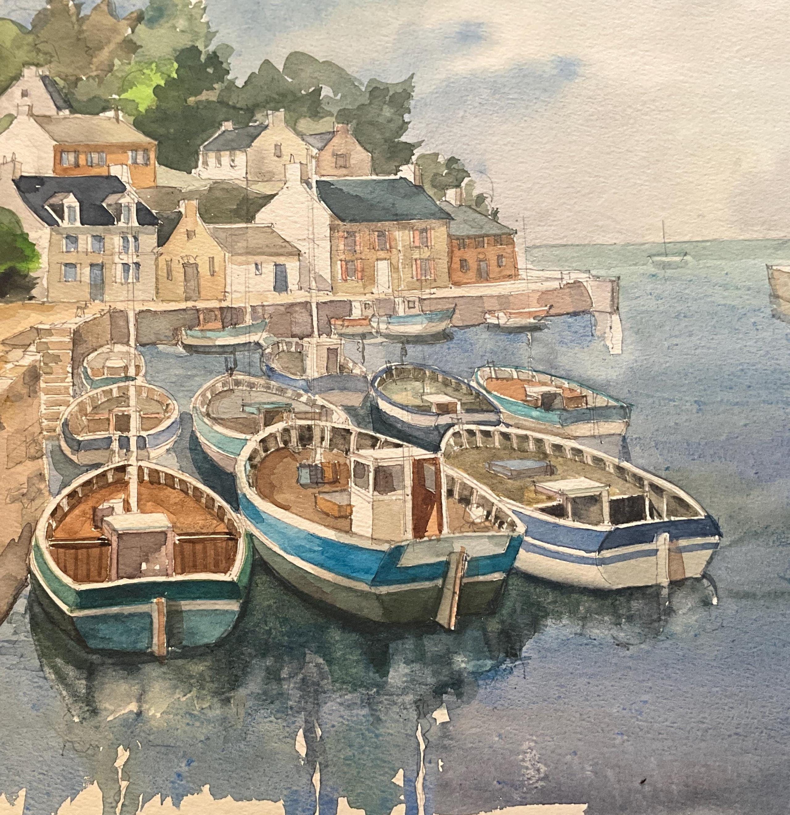 水彩画、海景、M. DUHOU - Etsy 日本