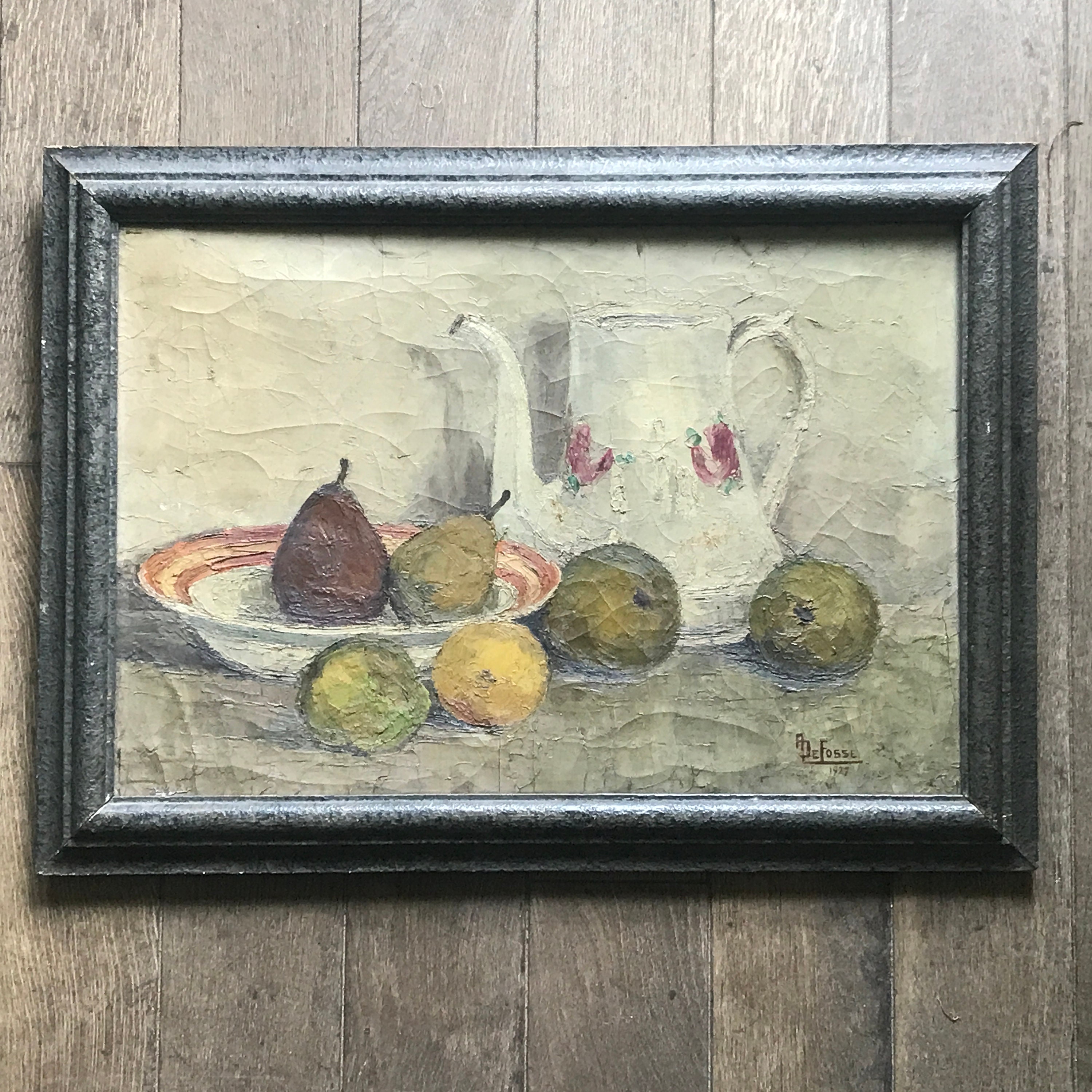 キャンバスに油絵。 A.デフォッセ、1927年、静物画 - Etsy 日本