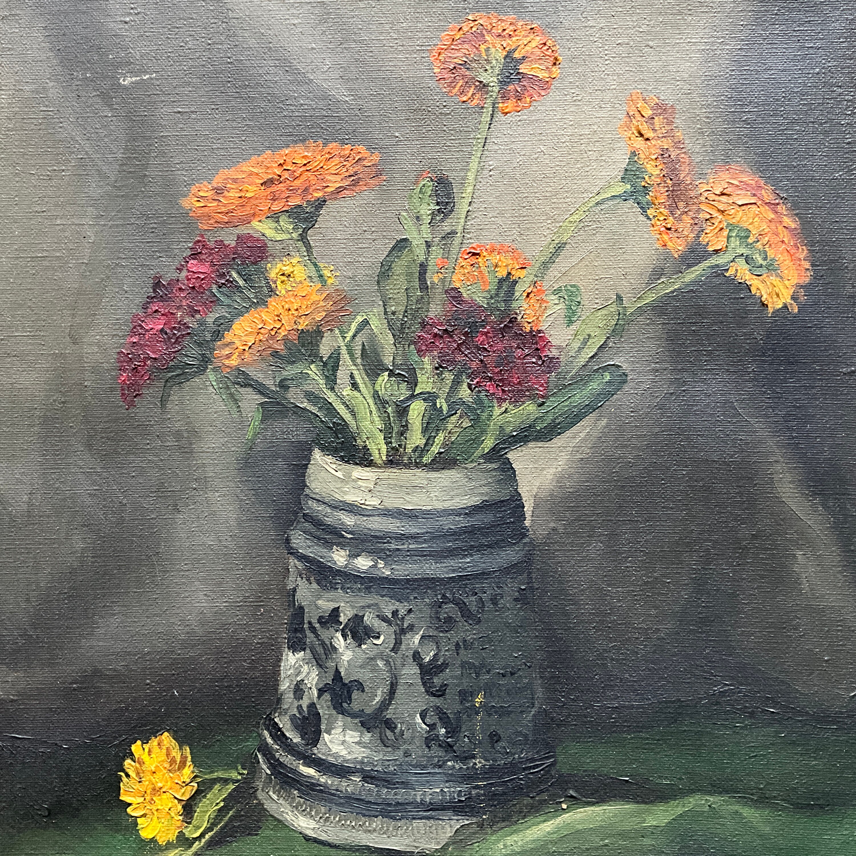 キャンバスに油彩画、花束 by J.Ausloos - Etsy 日本