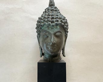 タイのスコータイの銅製仏頭（木台座付き） - Etsy 日本