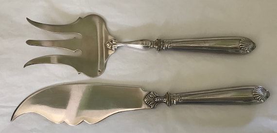 Lot 3 Couverts Dessert/poisson - Argent Plaqué, Motif Floral (1900-1919)