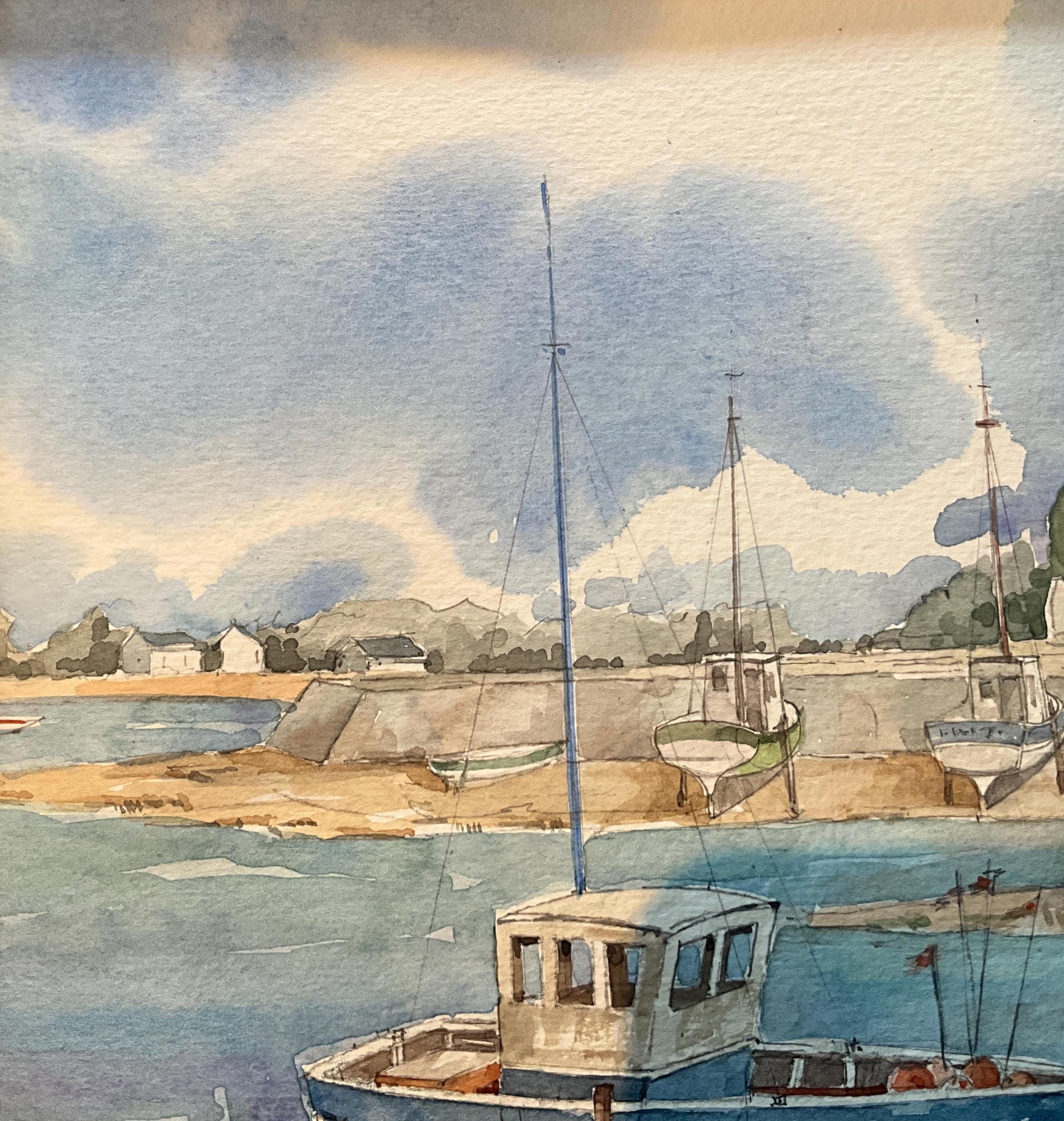 水彩画、海景、M. DUHOU - Etsy 日本