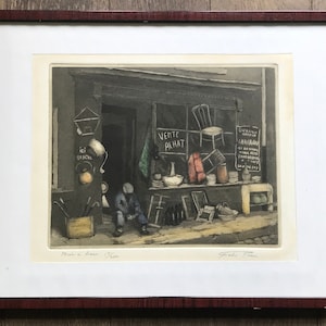 Engraving on paper, bric a brac, Pierre Gielis
